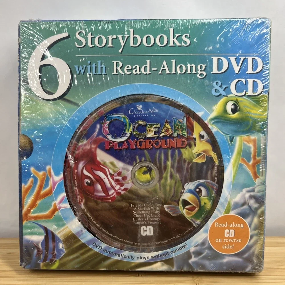 The Ocean Playground Beginning Reading Set 6 Storybooks Read Along‎ DVD/CD New